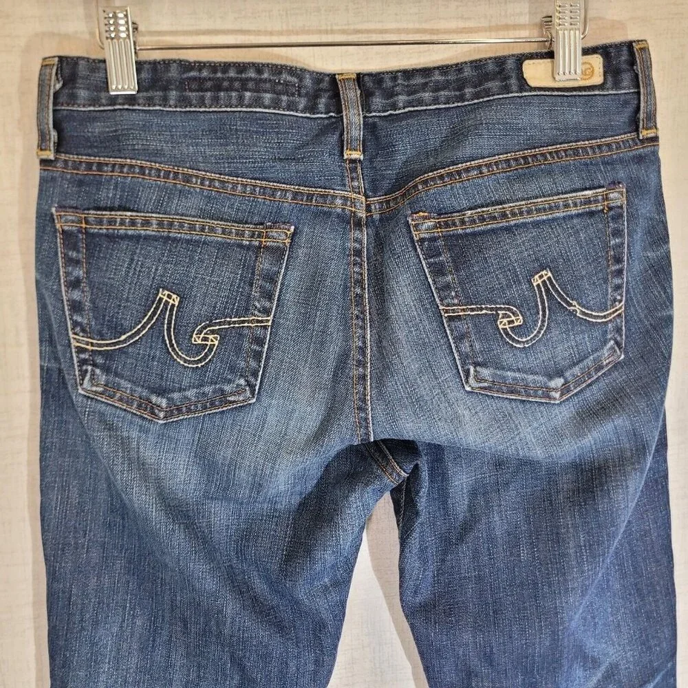 Ag Adriano Goldschmied Jeans Womens 29R 31x33 Blue Skinny Straight Denim Stretch - Picture 8 of 12